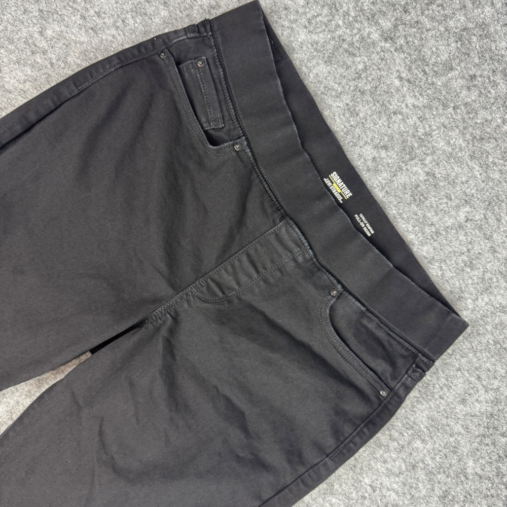 Signature by Levi Strauss Totally Shaping Pull-On Skinny Jeans Black 14S W32 L28